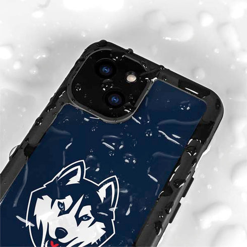 University of Connecticut Huskies iPhone 15 Plus Waterproof Case